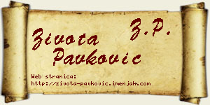Života Pavković vizit kartica